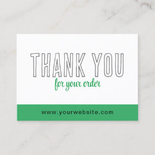 Thank You Cards Qr Code Logo Green Business