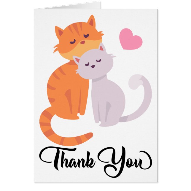Thank You Cat Lovers Wedding Kittens Bridal Shower (Front)