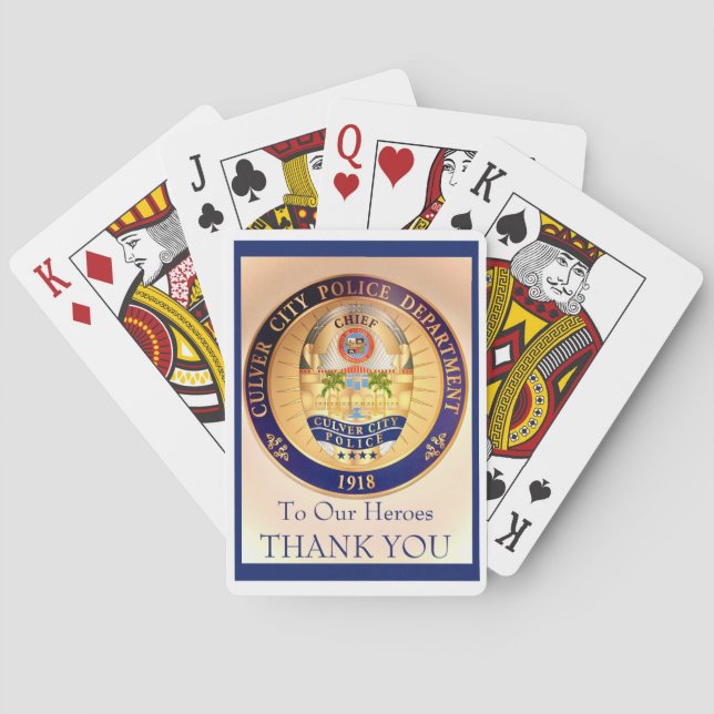 THANK YOU  CCPD PLAYING CARDS (Back)