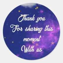 Thank you celestial dreams baby shower Sticker