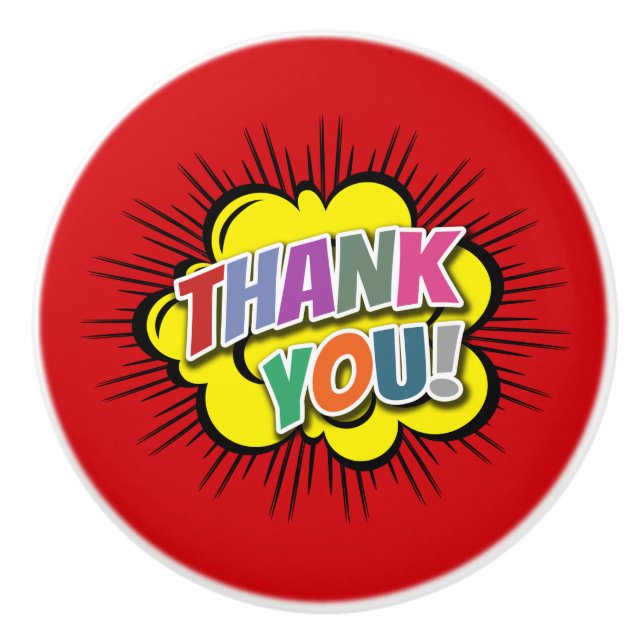 Thank You Ceramic Knob (Front)