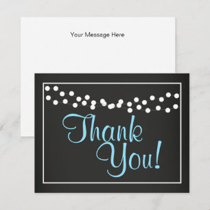 Thank You Chalkboard with lights Note Card
