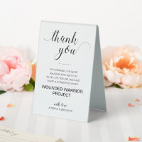 Thank You Charity Donation Wedding