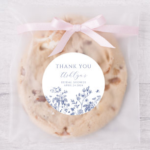 Thank You Chinoiserie Bridal Shower Sticker