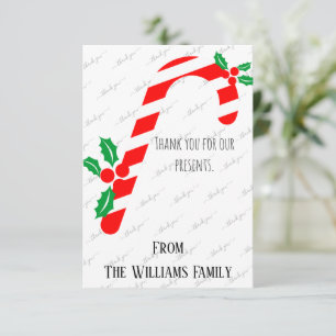 Thank You Christmas Card Custom Personalised