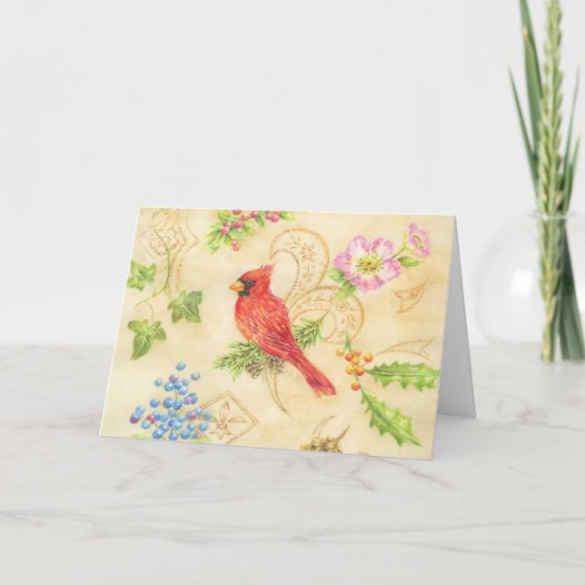 Thank You Christmas Cardinal Cards (Front)