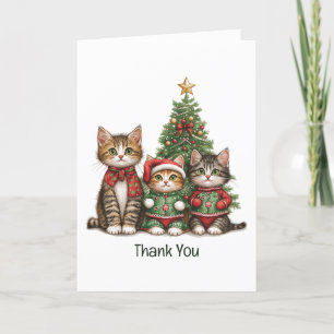 Thank You Christmas Cats Card