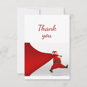 Thank You Christmas Funny Santa Card