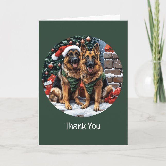 Thank You Christmas German Shepherd Dogs (Front)