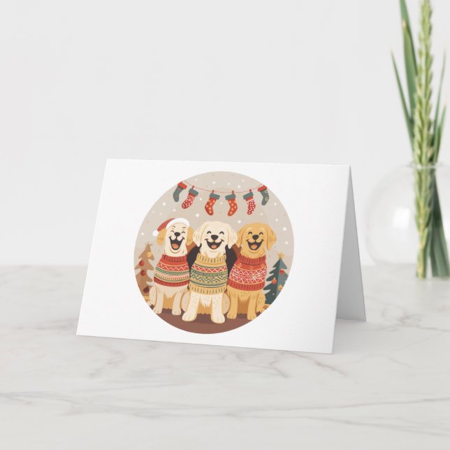 Thank You Christmas Labrador Retriever Dogs (Front)