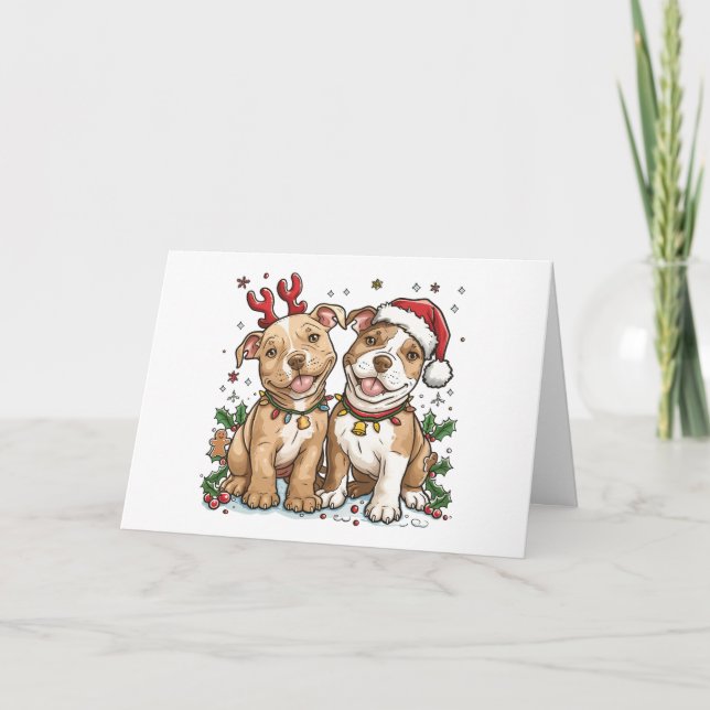 Thank You Christmas Pit Bull Dogs (Front)