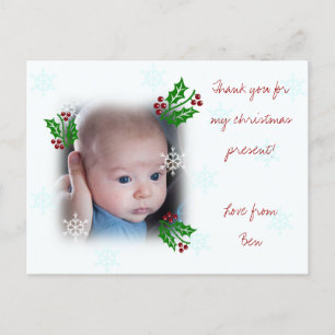 Thank you Christmas postcard