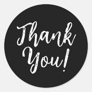 Thank You Circle Classic Round Sticker