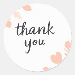 thank you classic round sticker