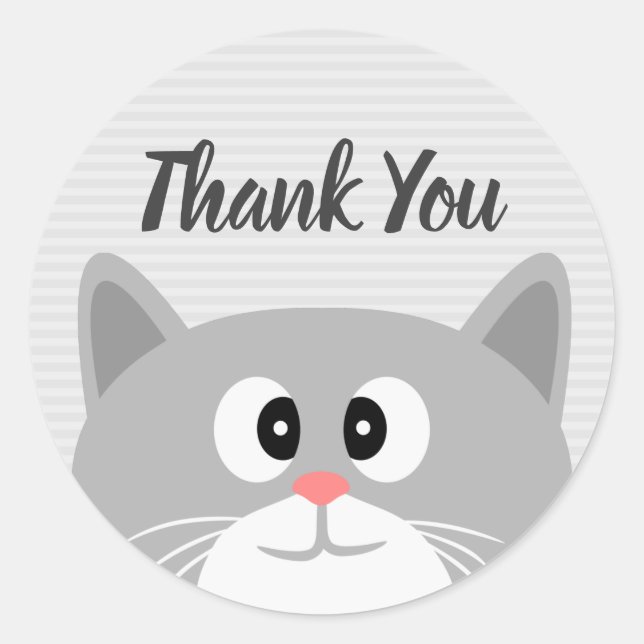 Thank You Classic Round Sticker (Front)