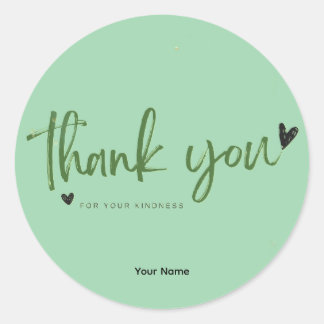 Thank You Classic Round Sticker