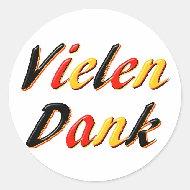 Thank You Classic Round Sticker (Front)