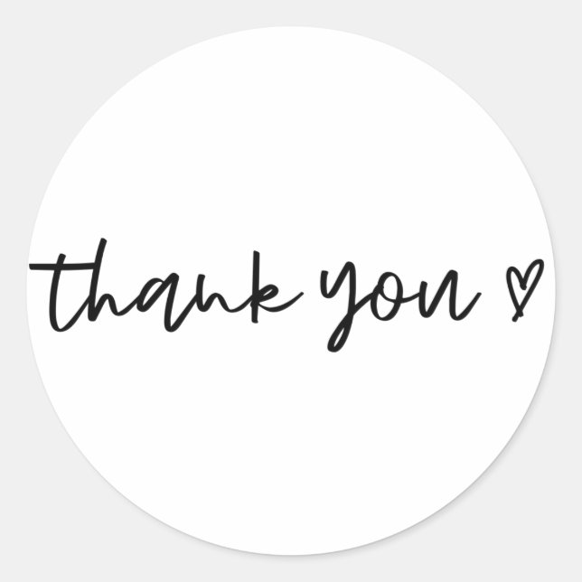 Thank You Classic Round Sticker (Front)