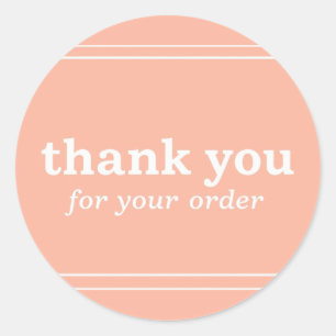 thank you classic round sticker