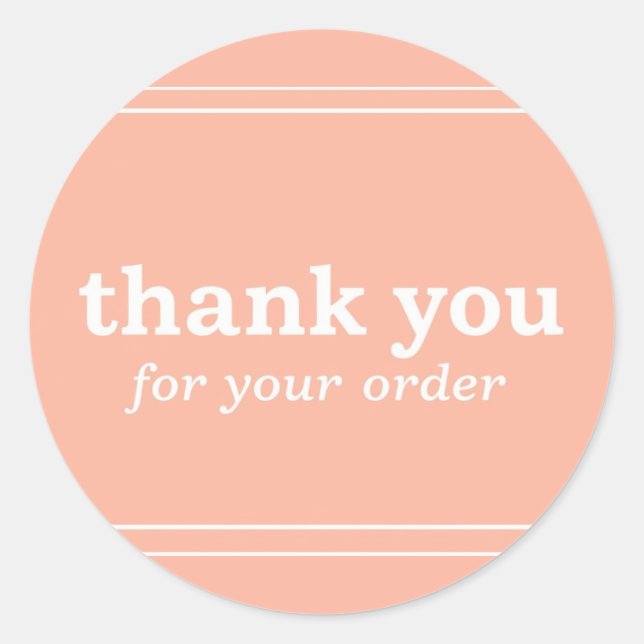 thank you  classic round sticker (Front)