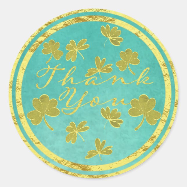 Thank You Classic Round Sticker (Front)