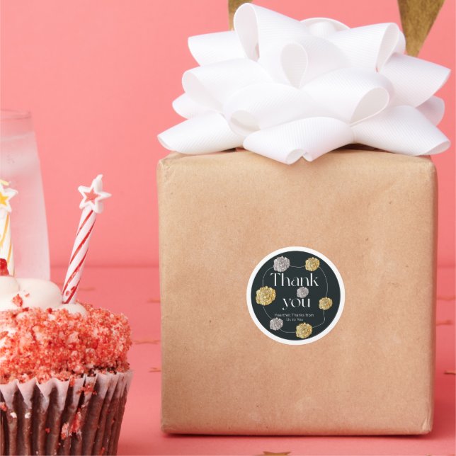 Thank You  Classic Round Sticker (Party)