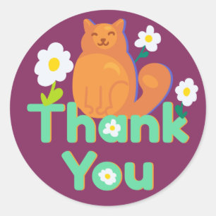 Thank You Classic Round Sticker