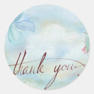 thank you classic round sticker