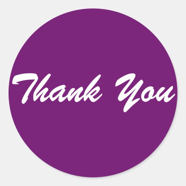 Thank You Classic Round Sticker (Front)