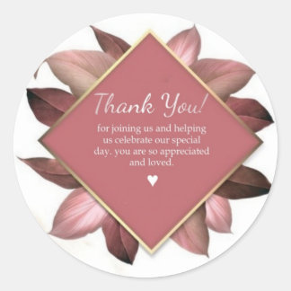 Thank you classic round sticker