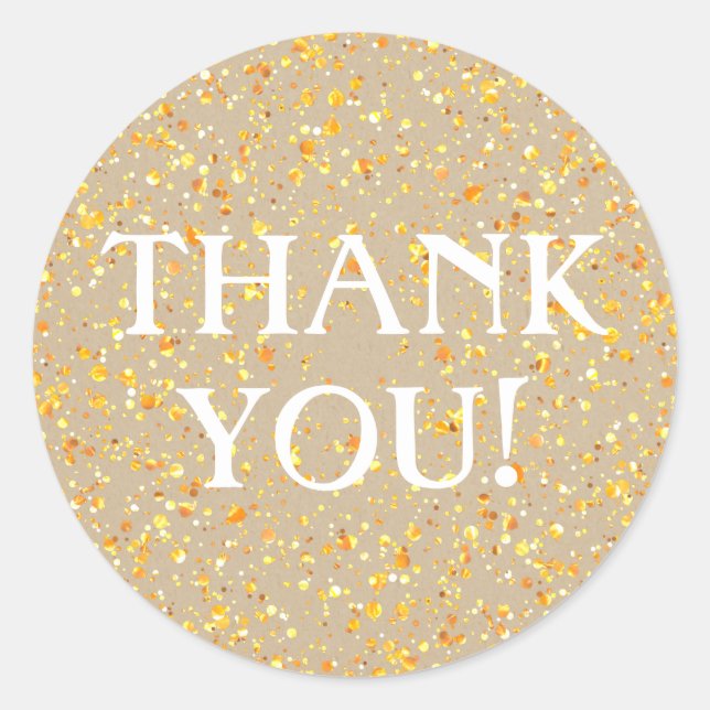 Thank you classic round sticker (Front)
