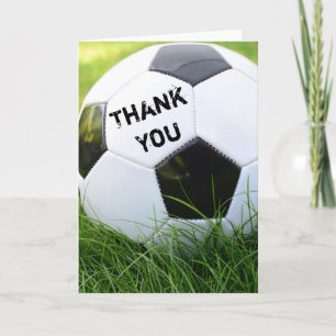 Thank You Classic Soccer Ball Card