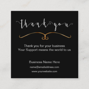 THANK YOU Classy Modern Simple Business Cards