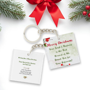 Thank you Client Promotional Referral Christmas Key Ring
