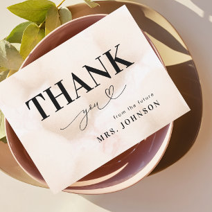 Thank You Cloud Nine Heart Script Bridal Shower