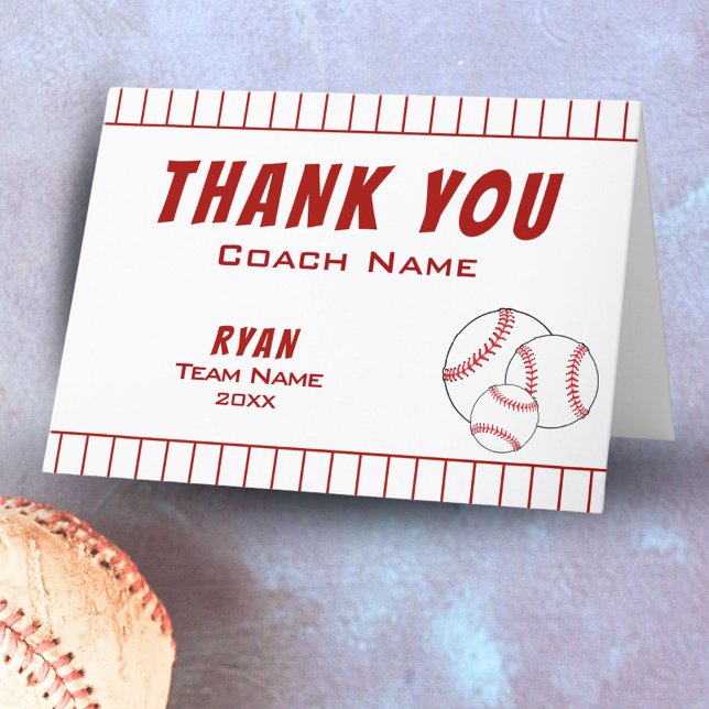 Thank you Coach Baseball Coach Card (Creator Uploaded)