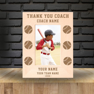 Thank you Coach Baseball Team Name Sports Etched Frames