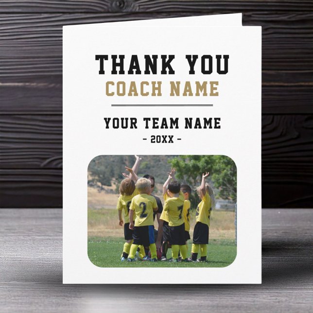 Thank you Coach Big Card with Team Name Photo (Creator Uploaded)