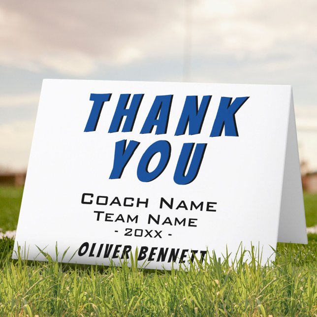 Thank you Coach Card Blue (Creator Uploaded)