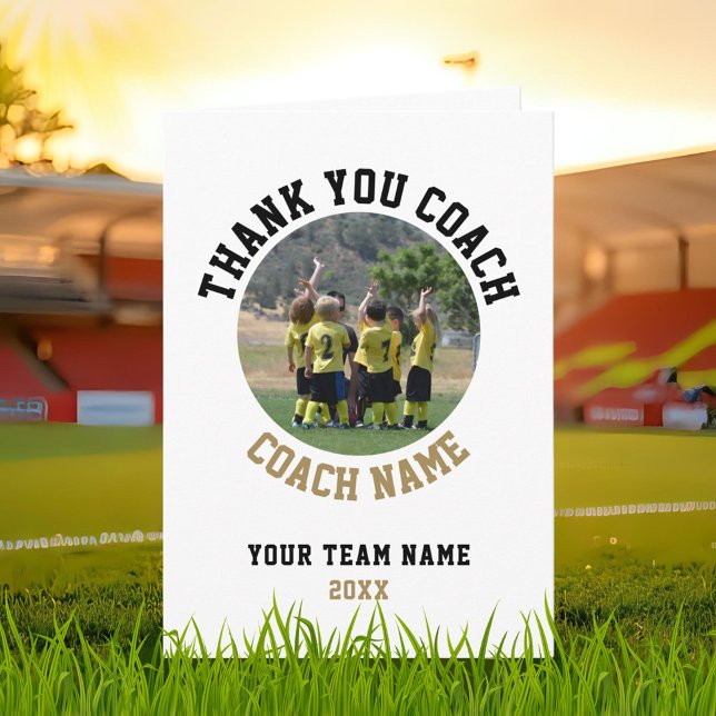 Thank you Coach Card Team Name Photo (Creator Uploaded)
