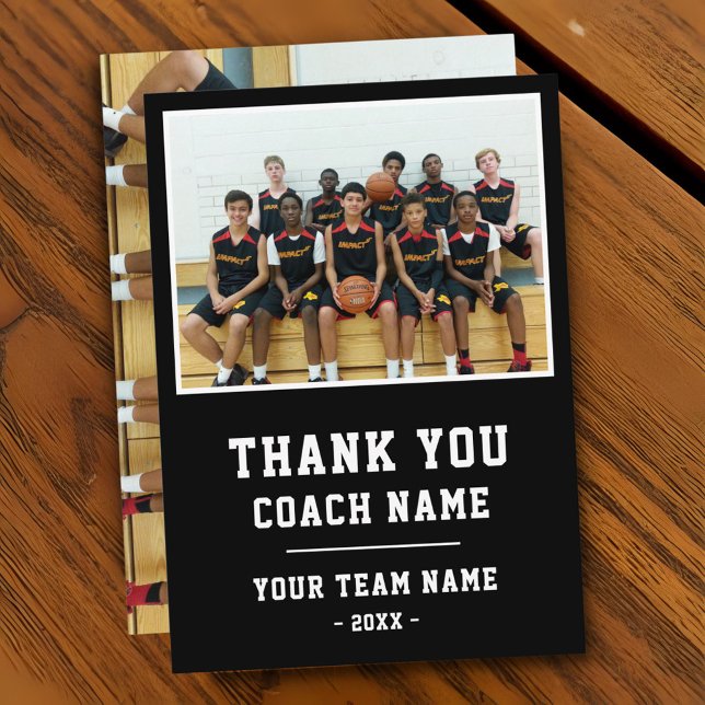 Thank you Coach Card Team Name Photo (Creator Uploaded)