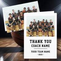 Thank you Coach Card Team Name Photo
