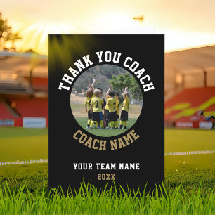 Thank you Coach Card Team Name Photo