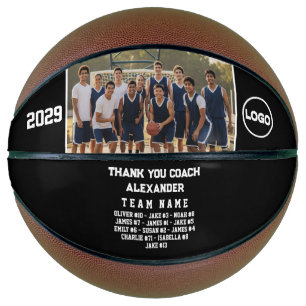 Thank You Coach – Custom Team Photo & Player Names Basketball