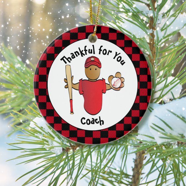 Thank You Coach Holiday Gift - Personalised Ceramic Ornament (Creator Uploaded)