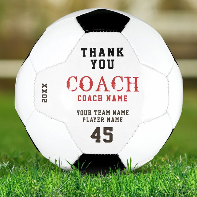 Thank you Coach Name Team Number Soccer Ball (Creator Uploaded)