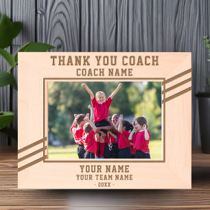 Thank you Coach Player Name Team Sports Etched Frames
