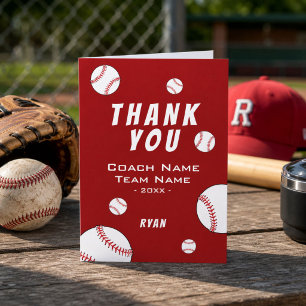 Thank you Coach Red Baseball Card