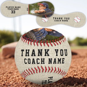 Thank you Coach Rustic Team Name Number Photo Baseball