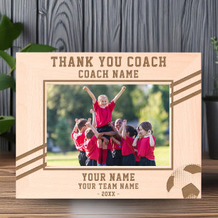 Thank you Coach Soccer Player Name Team Sports Etched Frames